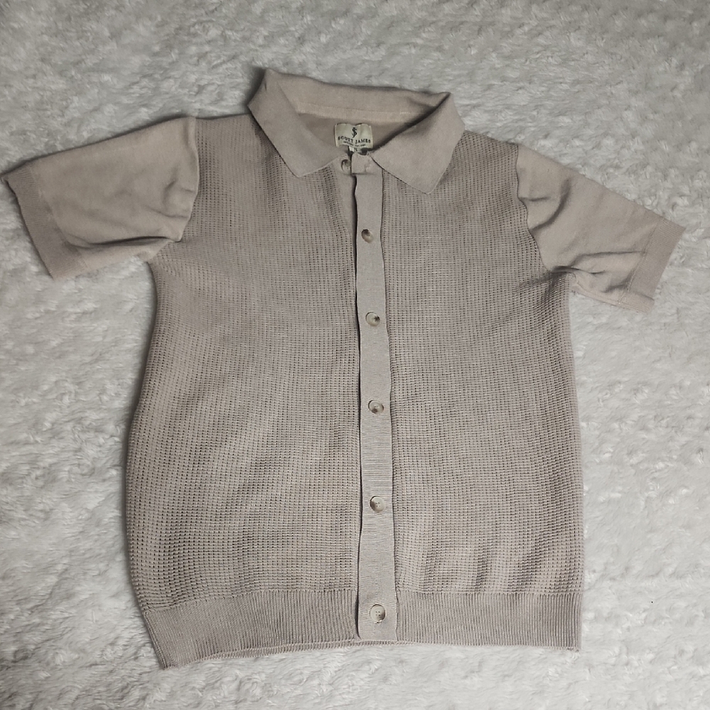 Beige Button-Up Shirt